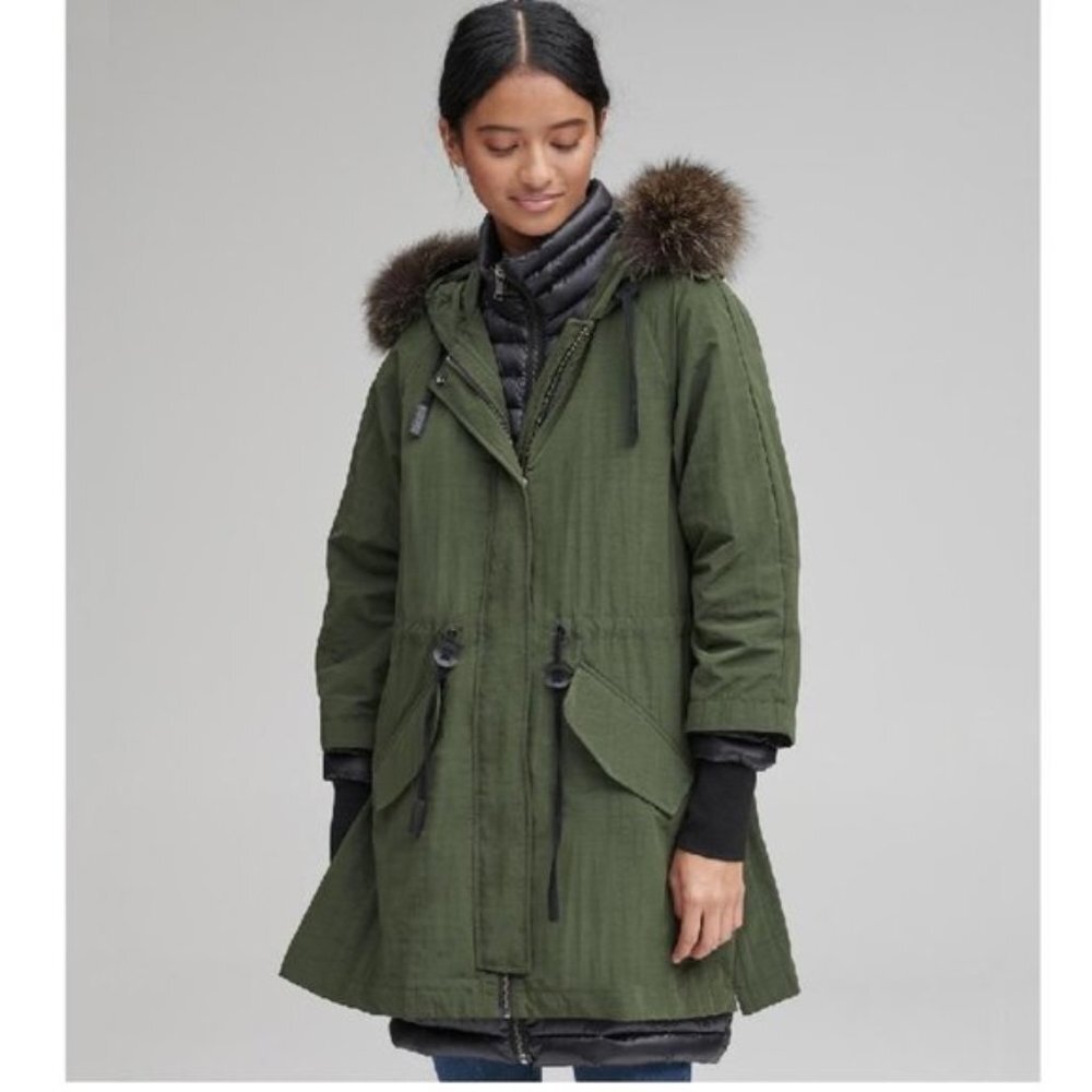 ANDREW MARC BRIXTON CRINKLE CLOTH DOWN PARKA